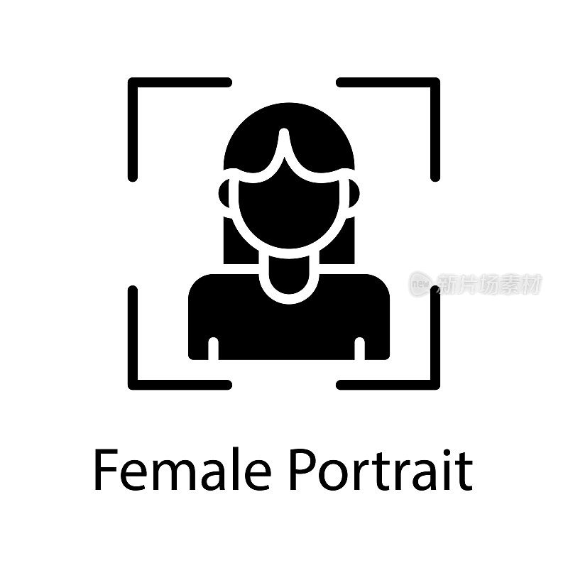 女性肖像矢量立体图标设计在白色背景插图。EPS 10个文件